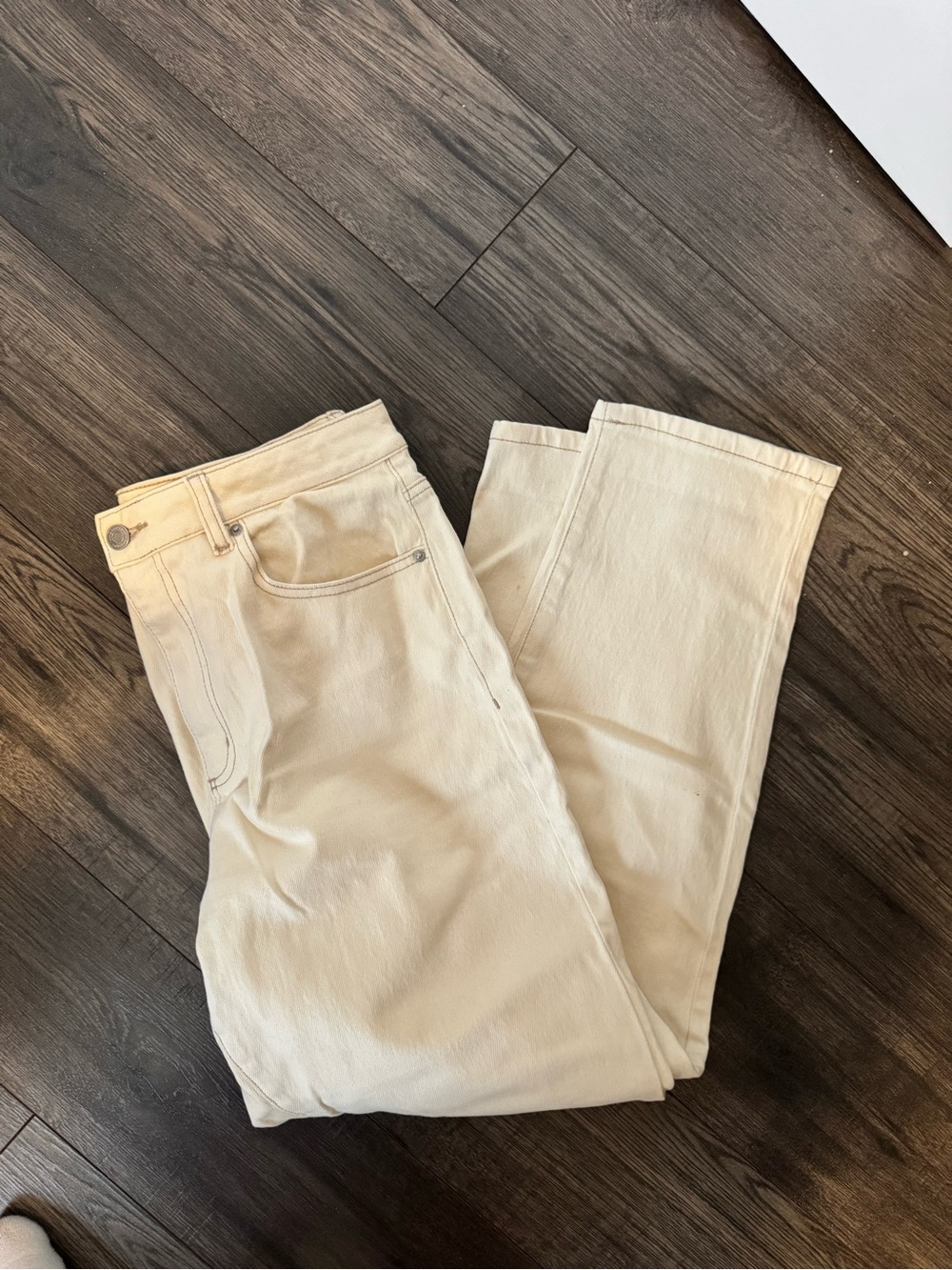 Women's Cream Dynamite High-Rise Straight Jeans